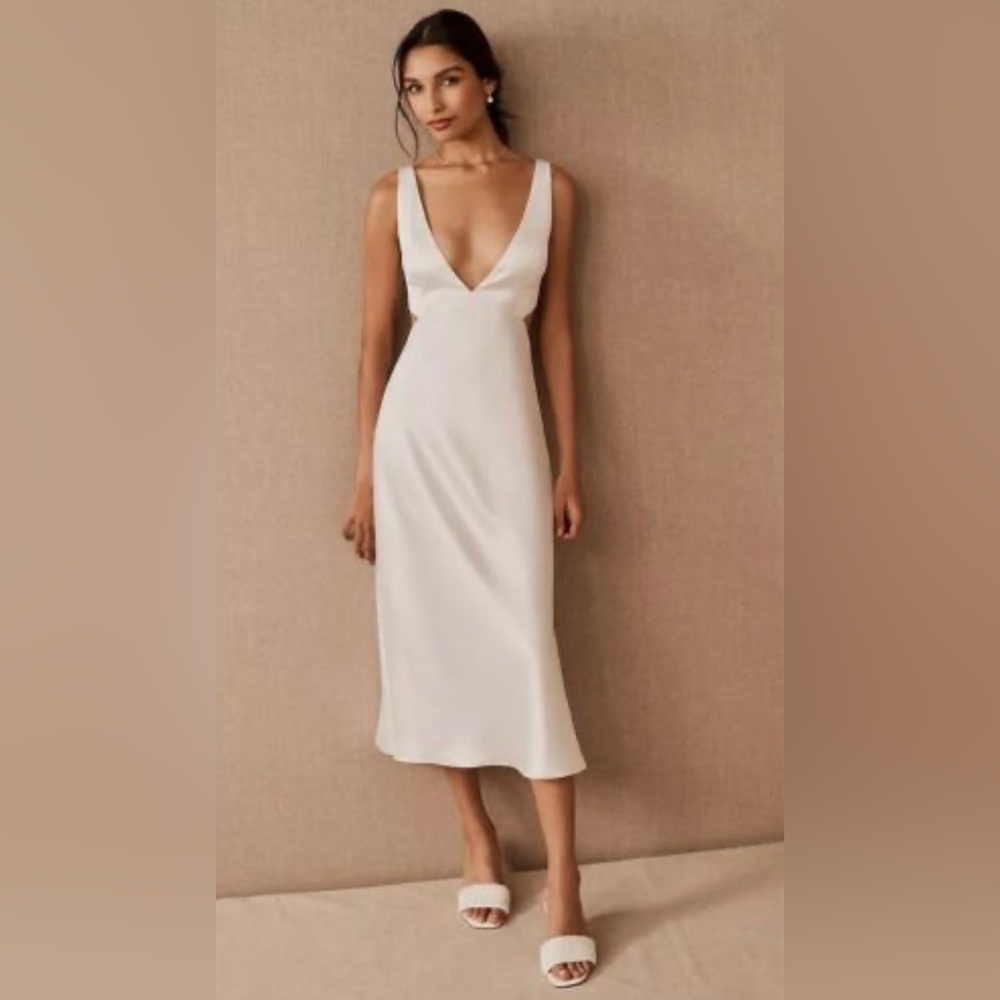 BHLDN Sachin & Babi Satin Midi dress size 6